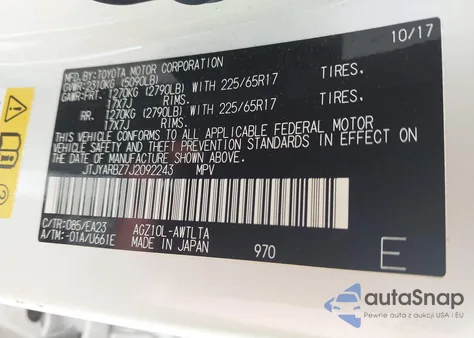 2018 Lexus Nx 300 z USA, uszkodzony, nr VIN JTJYARBZ7J2092243